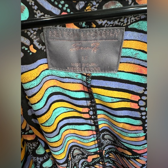 Melissa McCarthy Seven7 Multicolor Striped Blouse - Picture 2 of 3